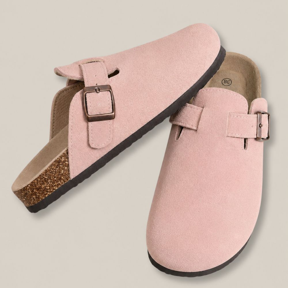 AXIS Avani – Ultra-bequeme Veloursleder-Clogs – Unisex