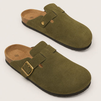 AXIS Avani – Ultra-bequeme Veloursleder-Clogs  – Unisex