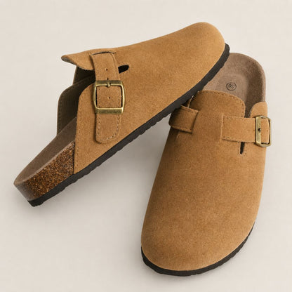AXIS Avani – Ultra-bequeme Veloursleder-Clogs  – Unisex