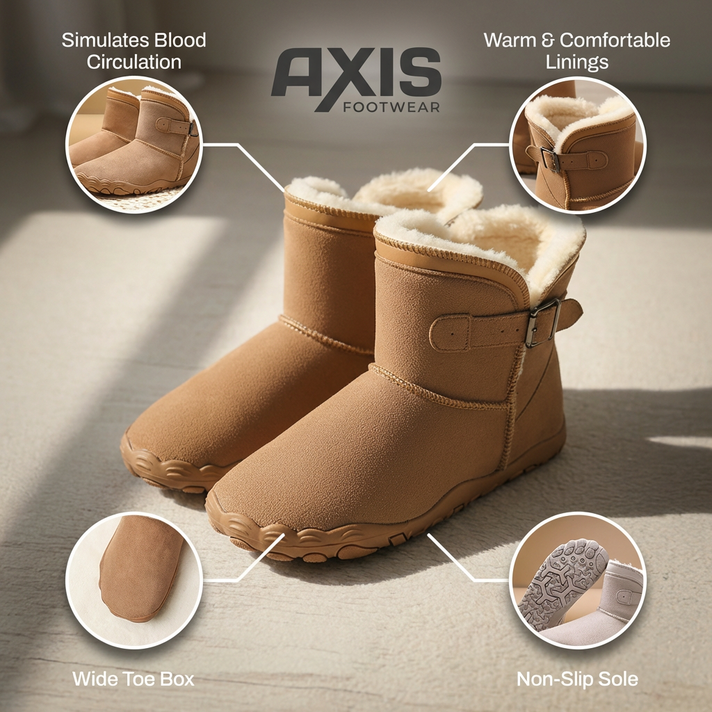 AXIS Solva – Non-slip & Waterproof Winter Barefoot Shoe (Unisex)
